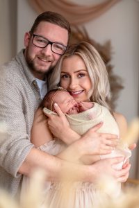 Newborn photography Rugby – cozy studio portrait