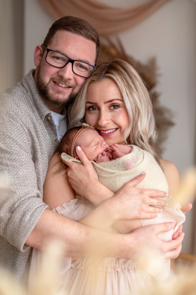 Newborn photography Rugby – cozy studio portrait
