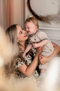 At-home family lifestyle session in Rugby